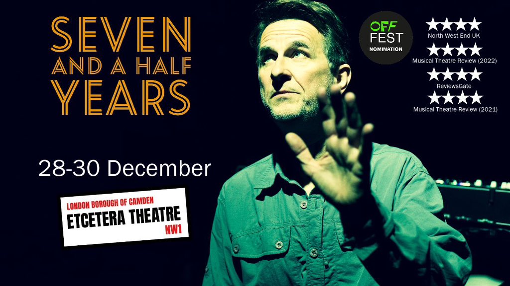 traherne90's tweet image. Last performances of the year for our #offfest nominated show SEVEN and a half YEARS 

Come to @EtceteraTheatre from 28-30 December to see @MarkGlentworth’s ⭐️⭐️⭐️⭐️ story of success, despair &amp;amp; a new beginning 🎹

🎟️ bit.ly/seven-etcetera…

#theatre #storytelling #music