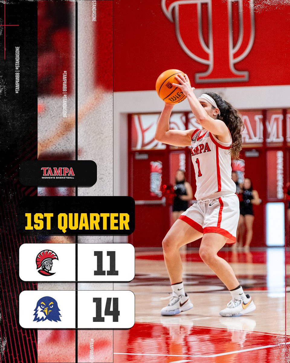 Spartans are down by 3 at the end of the first 

#TampaWBB x #StandAsOne🛡️