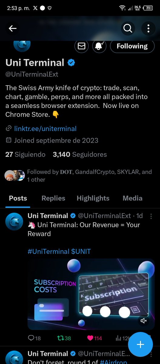 Manifest1love's tweet image. @Lina_CryptoA and @AnthonyM73573 review this project looks interesting #UniTerminal 👀🔥☺️