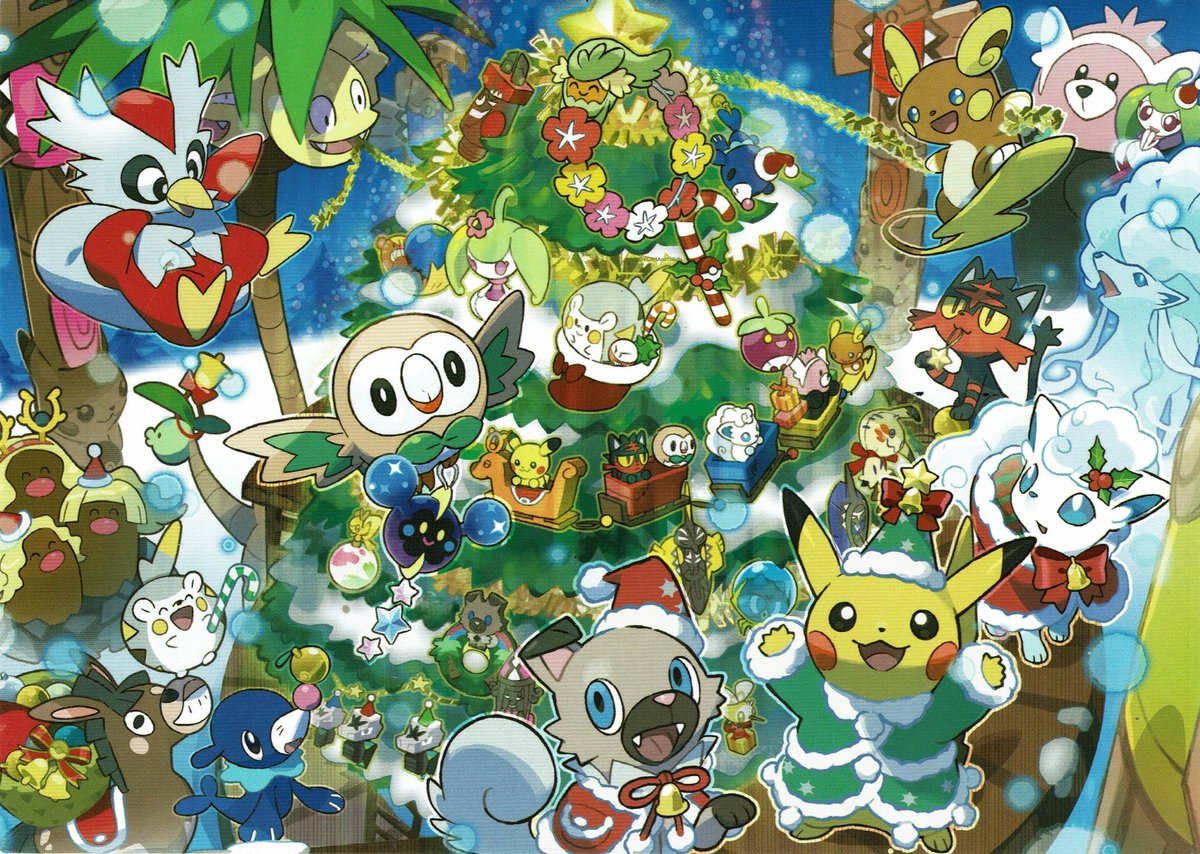 Pokmon Christmas card artwork (2017).