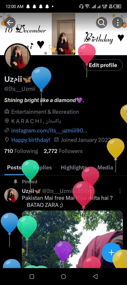 Its___Uzmii's tweet photo. Happy birthday to me 🫀🙈🦋✨ https://t.co/XOSjkRpOrM