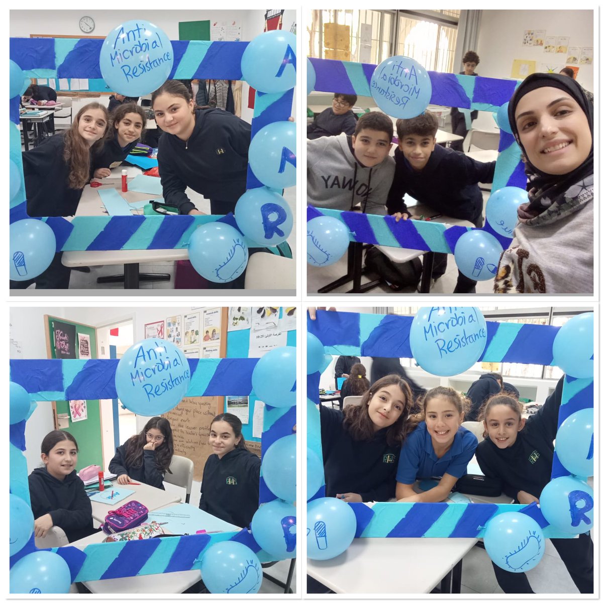 BioRHHS's tweet photo. 🦠Go Blue🦠
BE6C learners have chosen the photo props to raise awareness under the proper use of antibiotics. 
🦠AMR🦠@RHHS_Saida @BioRHHS https://t.co/z72MCV8NJL