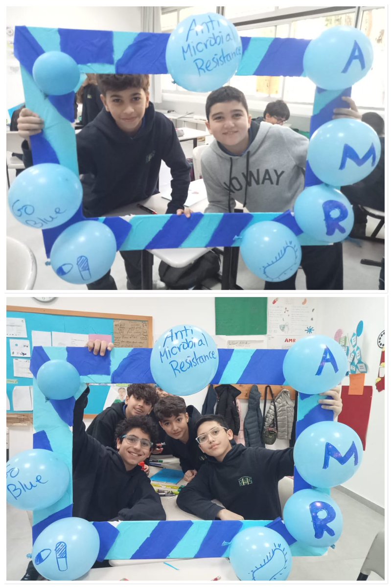 BioRHHS's tweet photo. 🦠Go Blue🦠
BE6C learners have chosen the photo props to raise awareness under the proper use of antibiotics. 
🦠AMR🦠@RHHS_Saida @BioRHHS https://t.co/z72MCV8NJL