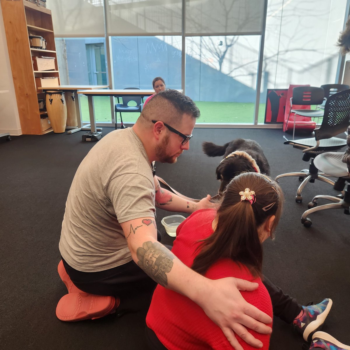 Shriver Scholars had a great time with the therapy dogs during Fun Friday...
<a href="/APS_Shriver/">Eunice Kennedy Shriver Program</a>