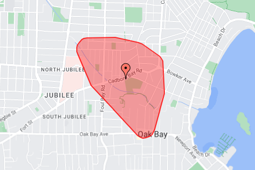 bchydro's tweet image. A crew is on-site at an outage in #OakBay affecting 954 customers. They'll share updates here: bit.ly/3TiMYQG