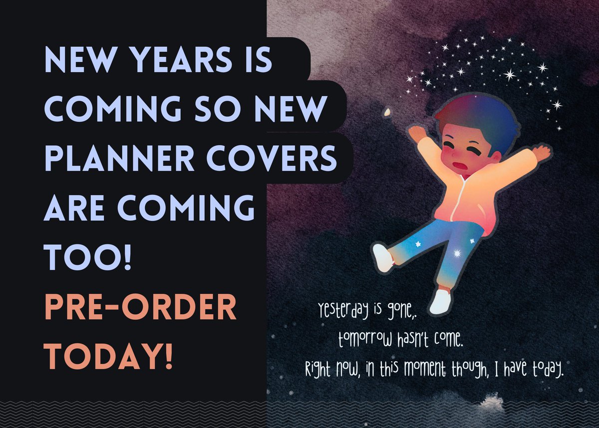 MiLLYJaWN's tweet photo. Psssssst! Fresh cover designs are on the way, and they're currently up for grabs at a discounted rate during the binding and shipping phase. Secure your savings by preordering now! #NewYears is Coming.

#MillyjawnStudio #Planners #GraphicDesign https://t.co/zHiMHkOGgt
