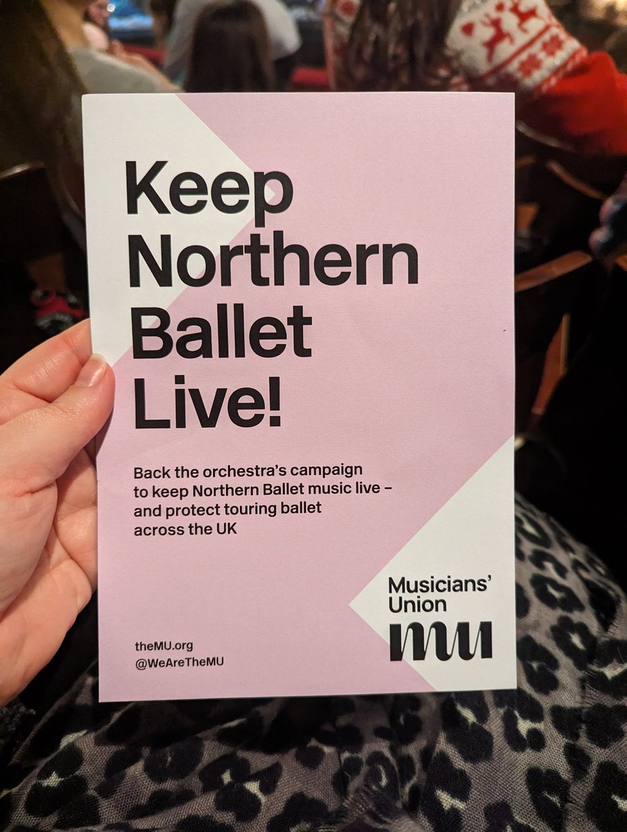 ClareC_Chapman's tweet image. Fab visit to see The Nutcracker at @LeedsTheatres this afternoon. Sad to hear that @northernballet is being forced to consider getting rid of the live orchestra &amp;amp; replace them with recordings. @ace_national should support the sector and #KeepNorthernBalletLive 📢@WeAreTheMU