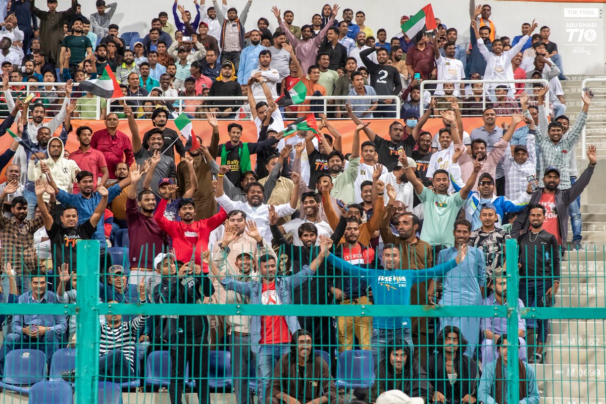 THIS VIBE 🤌 Huge shoutout to the amazing crowds that turned out in numbers throughout the tournament! 🙌⚡ #ADT10 #CricketsFastestFormat #AbuDhabiT10 #InAbuDhabi