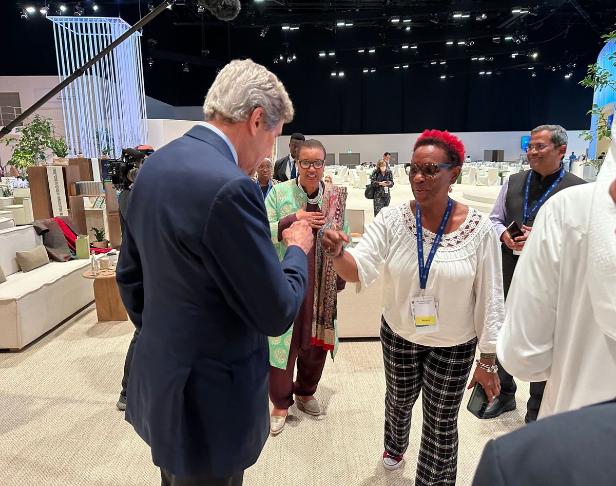 gemgord's tweet photo. About today @COP28_UAE Light fist bump with one of the hardest working #ClimateChampions Always there in the trenches #WePressOn #GAPSCertified #BlessedAndGrateful https://t.co/Y66lbFLkAg