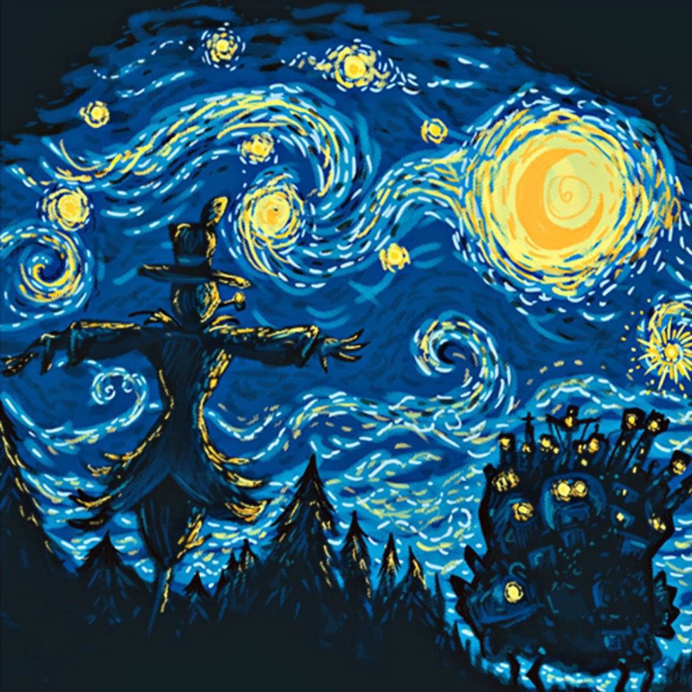 animevisuals's tweet photo. Studio Ghibli x Starry Night (Van Gogh) https://t.co/xdjmcaNwq7