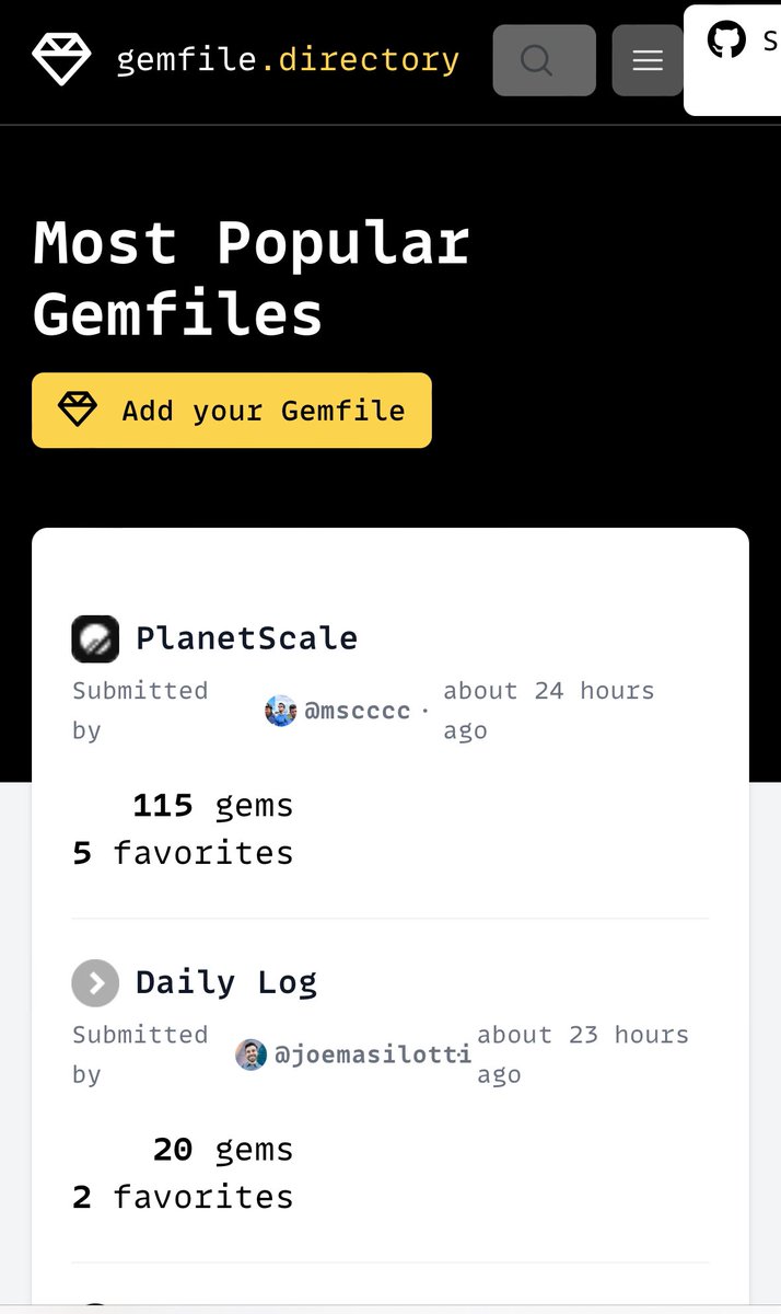 Most popular gemfile on the internet. We’ll make sure this fame doesn’t go to our heads gemfile.directory