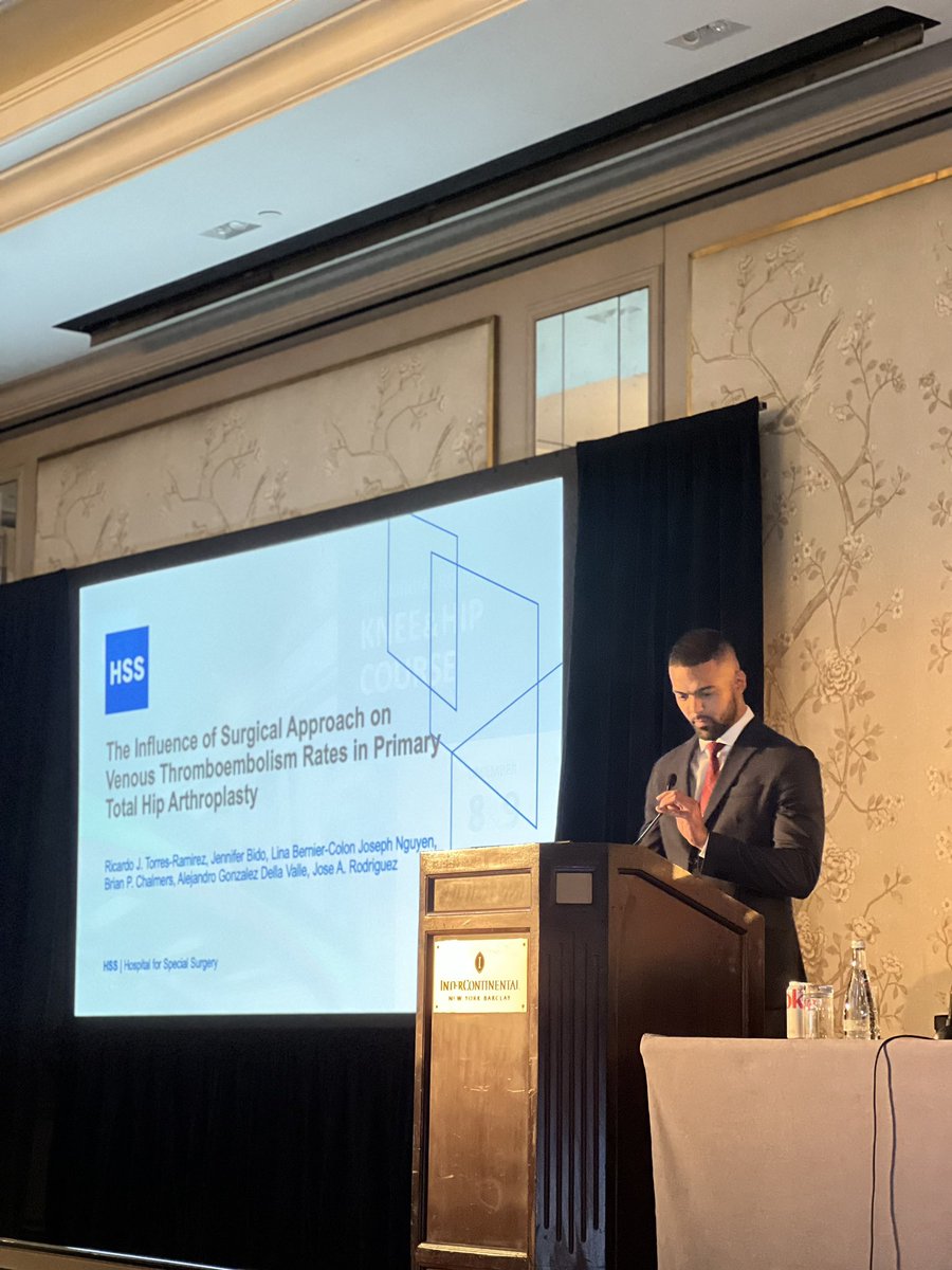 rtorres119's tweet photo. Thrilled to have received the Richard Laskin MD Research Award at the HSS Holiday Hip and Knee Course! 
Grateful with my mentor and co-authors for their invaluable feedback. #orthotwitter https://t.co/7nn9nk0EdG