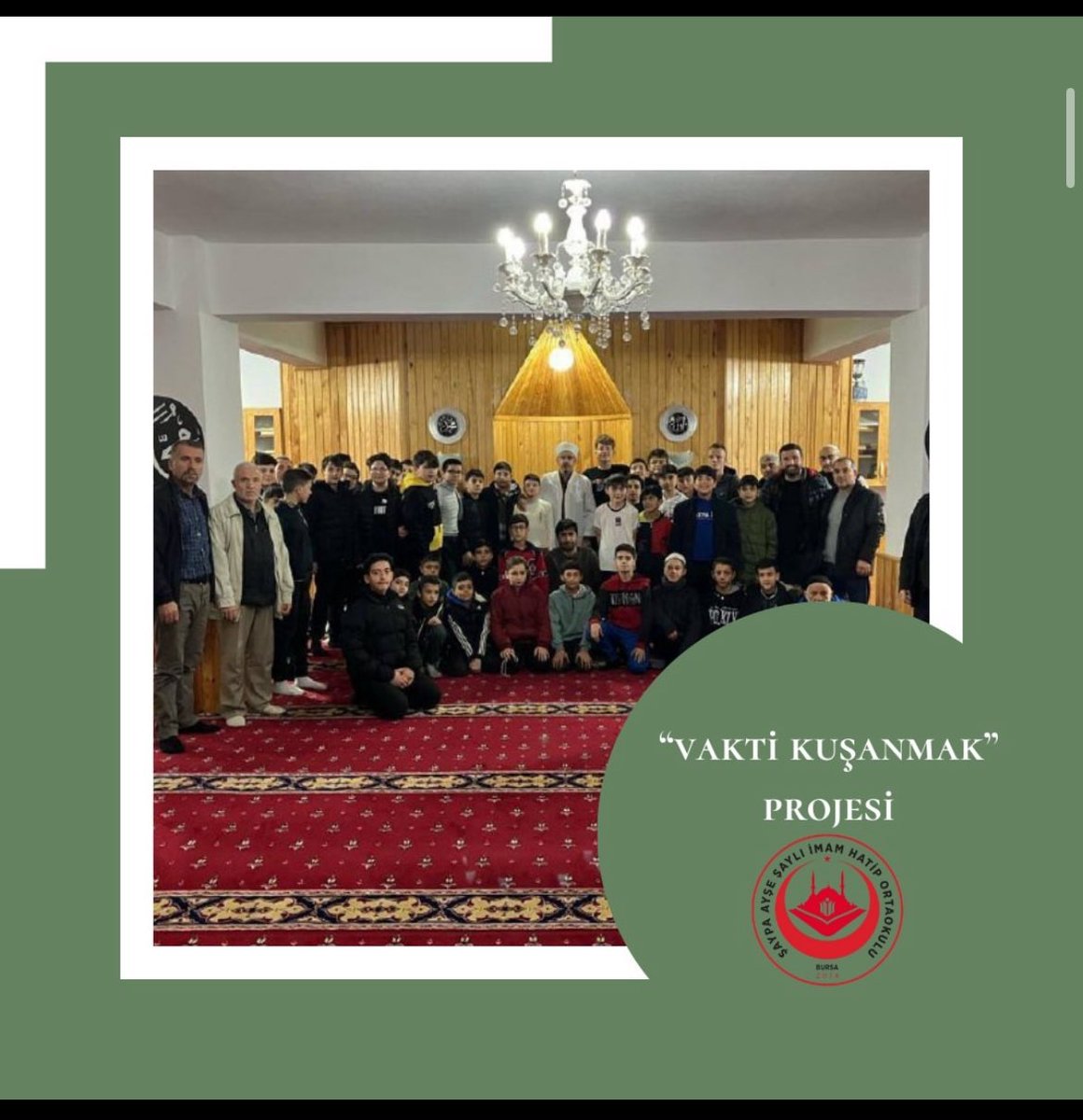 Vakti Kuşanmak Projesi Kapsamında Taşlı Tarla Ebubekir Camiisinde öğrencilerimizle sabah namazında buluştuk.