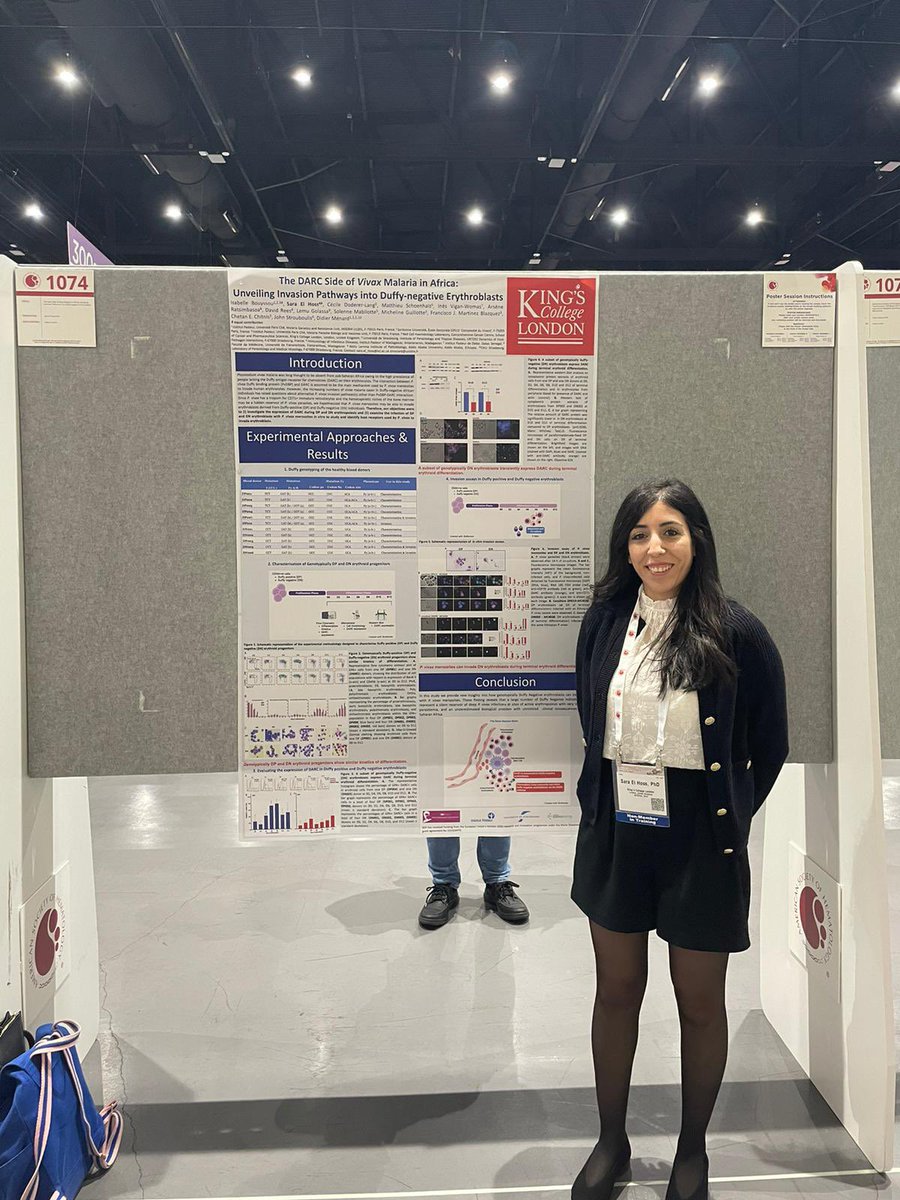 Meet me at the poster session today in the Red Cell Physiology and Disorders session to hear about “The DARC side of Vivax Malaria” #ASH2023 @KCLredcell