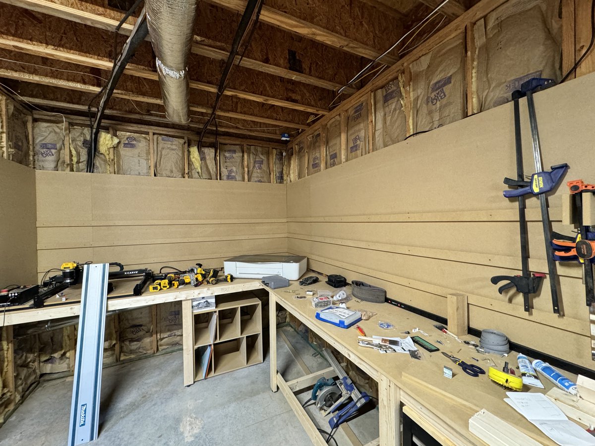 Had plans for doing French cleats for this whole area then I realized I have no desire to make the custom holders for everything. What’s your favorite wall-storage solution in a workshop?