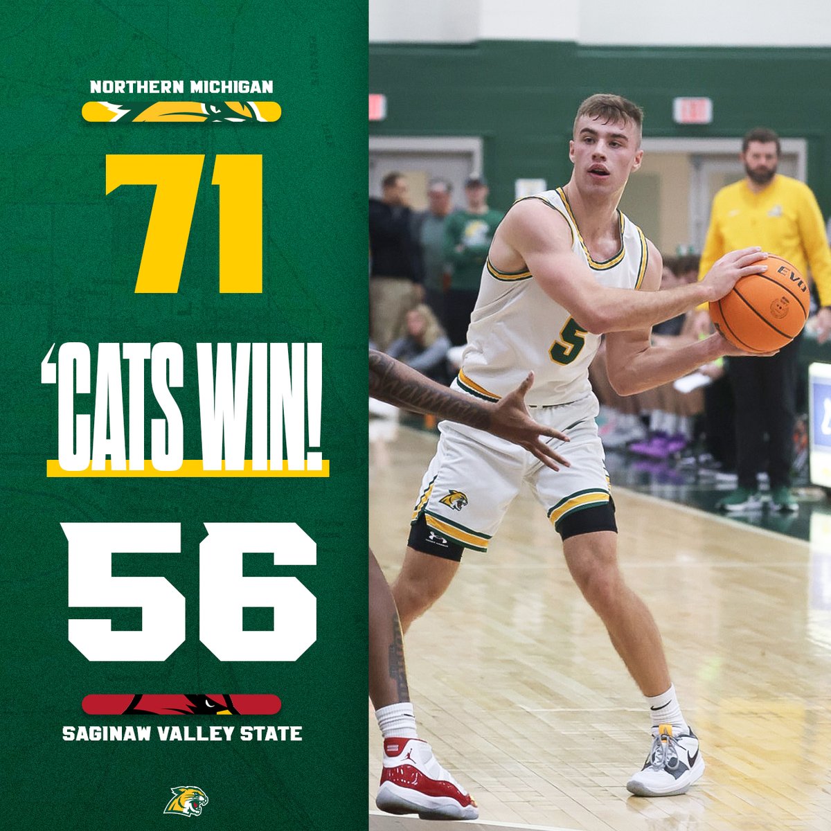 Northern Michigan Men's Basketball (@nmumensbball) on Twitter photo Nothing like finishing the weekend with a home dub๐ผ
Dylan Kuehl put up 30 points, 10 rebounds, 6 blocks, and 6 DUNKS!
#GoCats Nothing like finishing the weekend with a home dub๐ผ
Dylan Kuehl put up 30 points, 10 rebounds, 6 blocks, and 6 DUNKS!
#GoCats