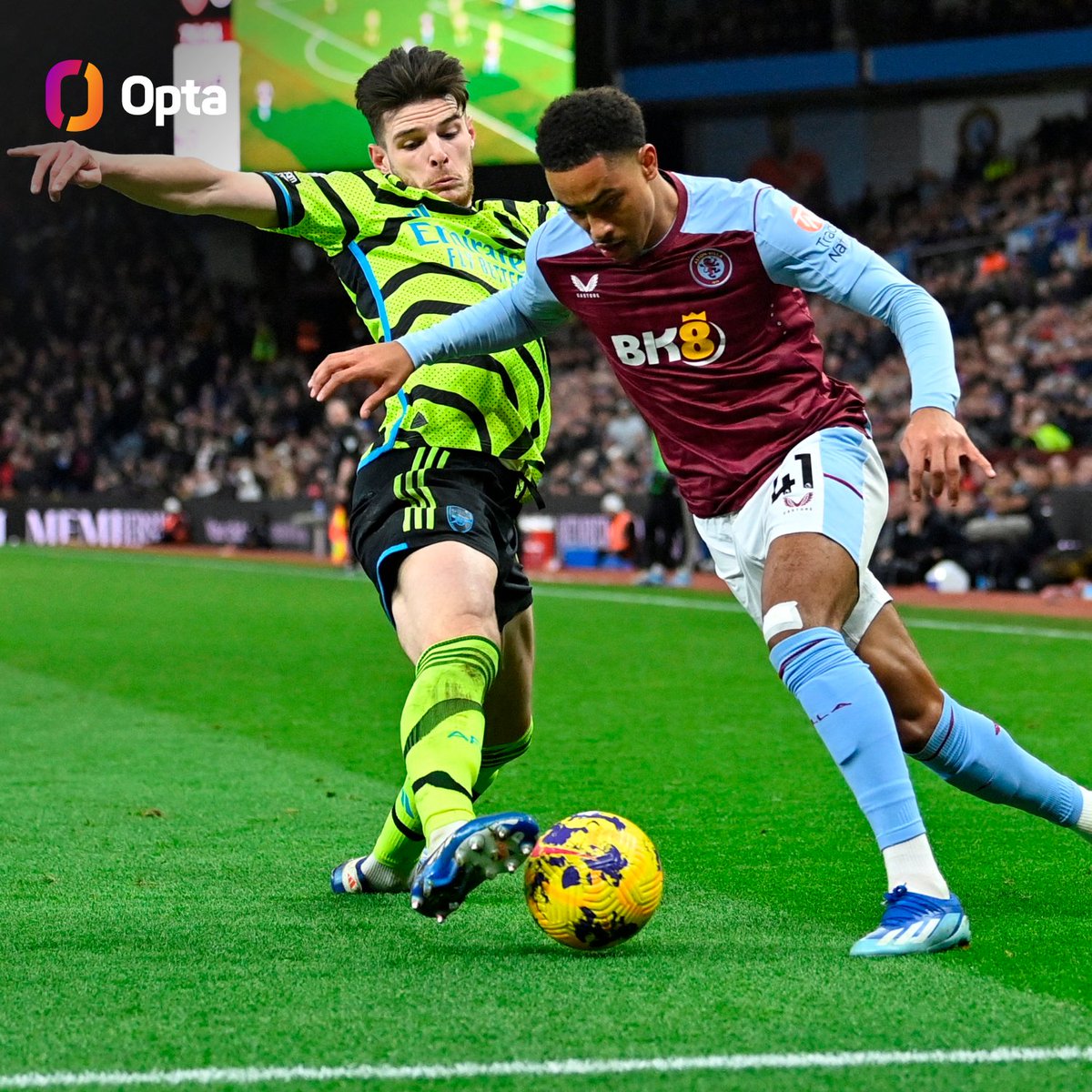 63 - There were 63 tackles in Aston Villa (32) vs Arsenal (31), the most of any Premier League game this season. It's the first game to see both sides make 30+ tackles since Tottenham vs Crystal Palace in September 2015. Battle.