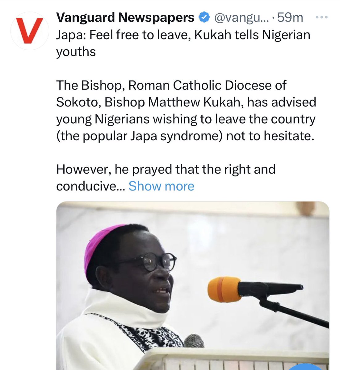 simon_ekpa's tweet photo. Prayers couldn’t save them, after they help in the Islamisation. He is asking youth flee. This is his last solution, brainless people who have use the name of God to deceive generation. 
Will God forgive such men? Those who have a voice and have position to use but their position and life is more important to them.