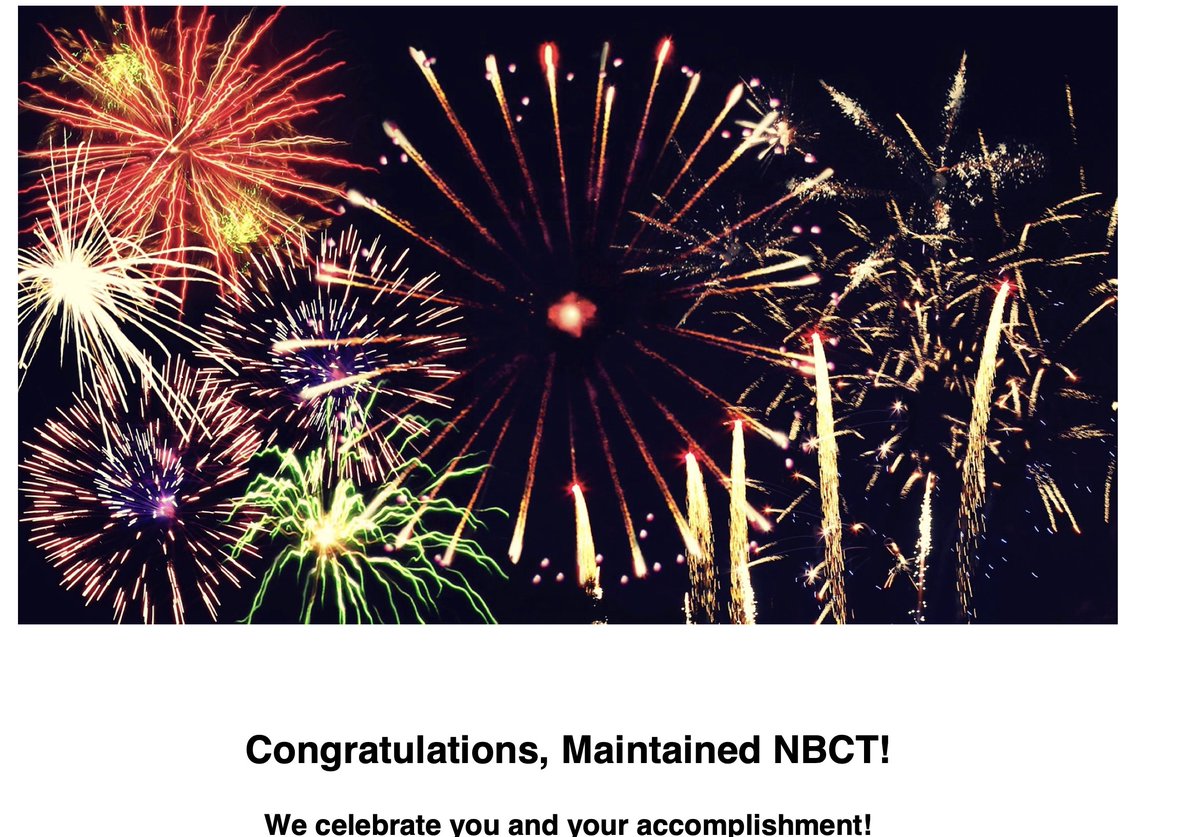 JarosEsl's tweet image. I maintained my National Board Certification! #holmeshawks #weared97 #NBCT