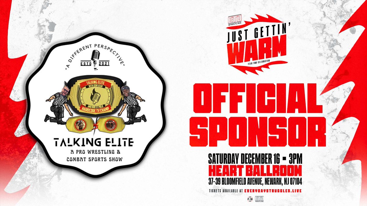 ETUwrestling's tweet photo. 🚨OFFICIAL SPONSOR🚨

Thank you to @TheTalkingElite for sponsoring another ETU event. We are fortunate to have Don Sean on the team &amp; appreciate his contributions that have helped ETU grow these past 2 years. Give them a follow &amp; stay in tune with everything they have going on. https://t.co/zP6Hj3ujHs
