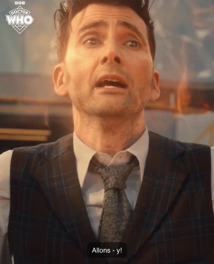 DiscipleOfBrad's tweet photo. The fact his instincts changed from 'I don't want to go' to Allonsy, which literally means 'lets go' 😭😭 #DoctorWho https://t.co/X7o5KZJYyQ
