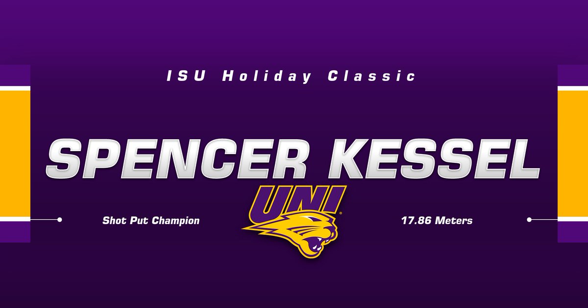 UNI Throws. 🔥 💪 
Spencer Kessel tops the podium in the Men's Shot Put! 

#EverLoyal #1UNI