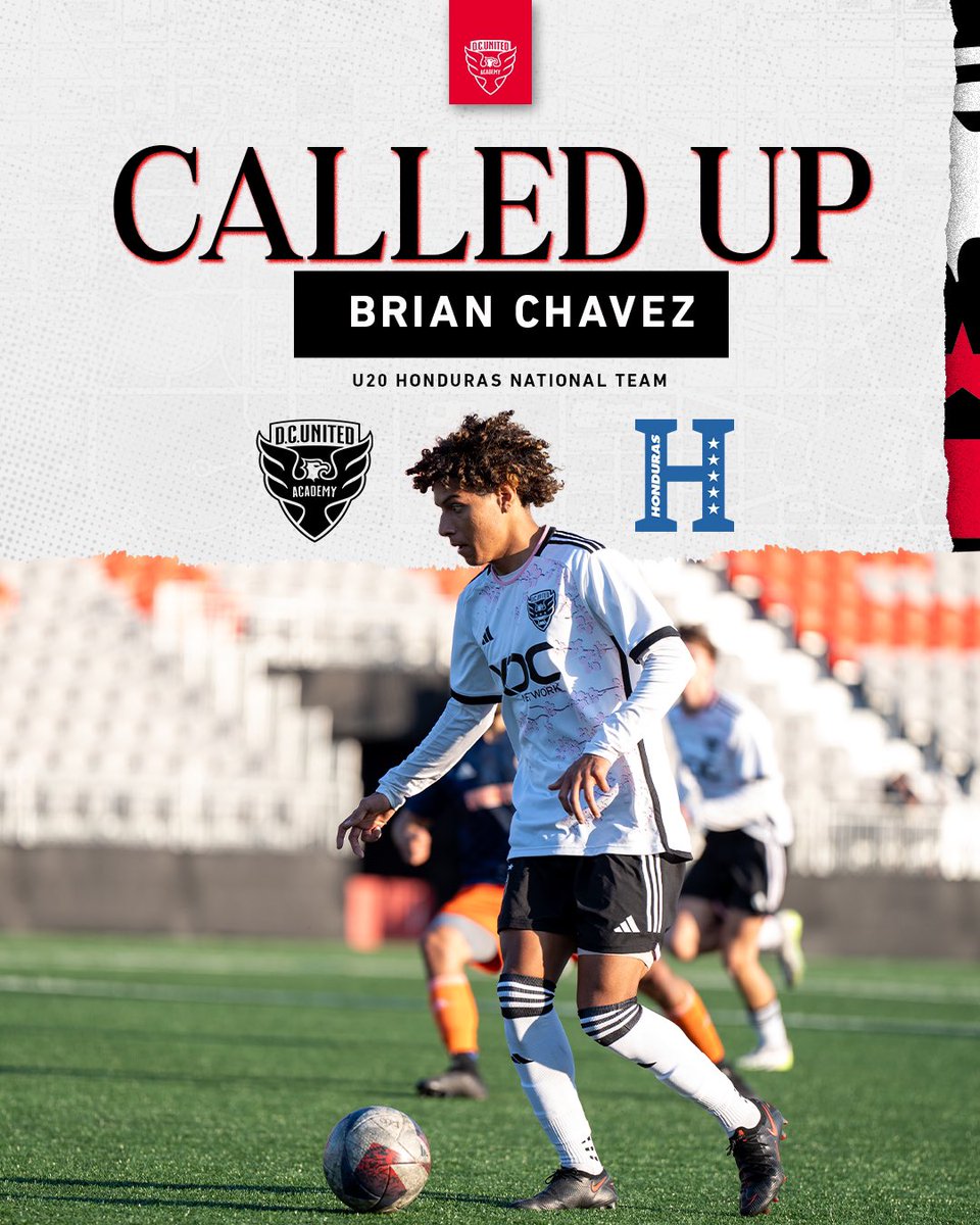 ⚫️🔴 ➡️ 🇭🇳

Brian Chavez has been called-up to the training Camp with Honduras U20s National Team.

Congratulations Brian Chavez! 👏

#DCUYouth | #VamosUnited | #MLSNext | #DCU19s