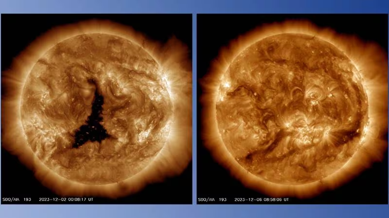 Scientists have discovered a massive hole that has opened on the sun’s surface. The size of the void is unfathomable for some, equating to about 60 Earths, Space.com reported. kiro7.com/news/trending/…