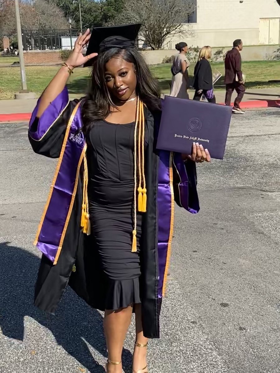 i usually wear a crown, but today a cap will do 🎓 #pvamu23