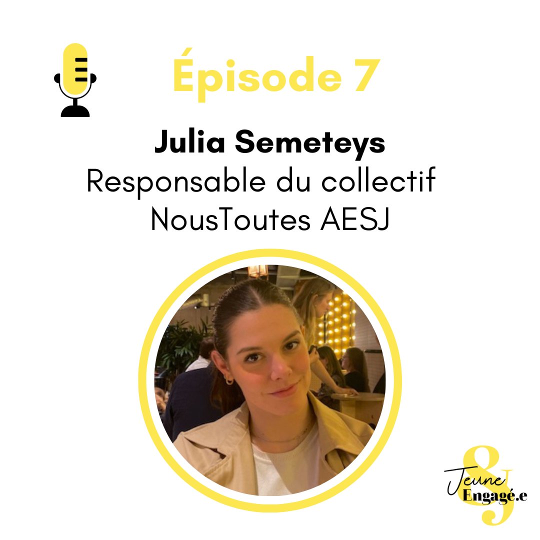 Lundi à 15h sur Radio Campus Lille, dernier épisode de Jeune&amp;Engagé.e en 2023 ! On parle féminisme et lutte contre les violences sexistes et sexuelles avec Julia, responsable du collectif NousToutes de son école l’AESJ !
➡️linktr.ee/jeuneetengage.e
