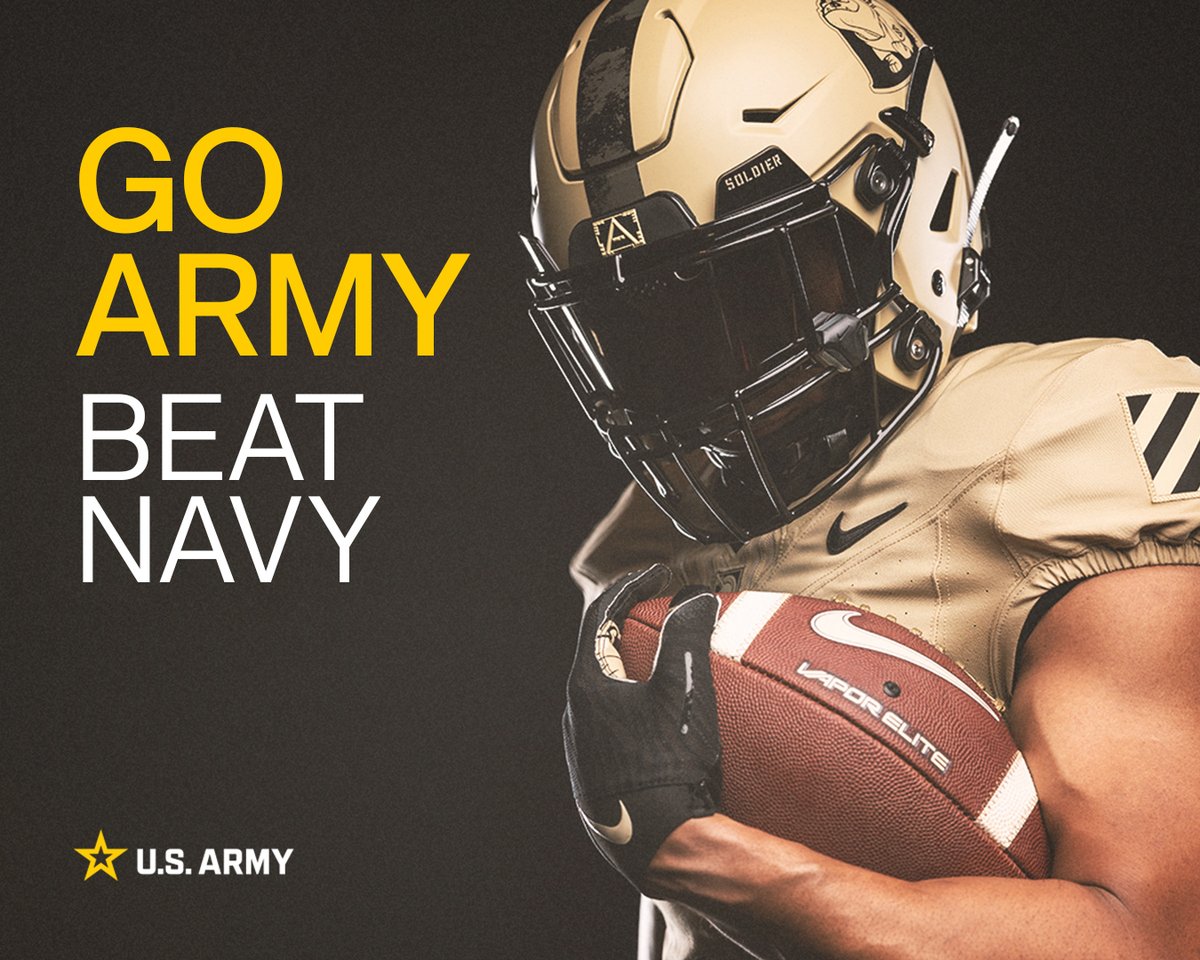 Let's #GoArmy and #BeatNavy – again. 🏈 

Follow this account for #ArmyNavy Game highlights. 💻