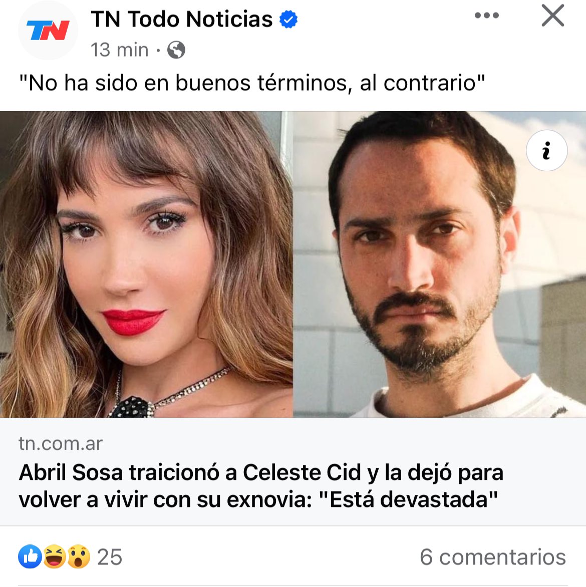 Ustedes entienden que le metieron los cuernos y la dejaron por otra a CELESTE CID yo me mato. A CELESTE CID