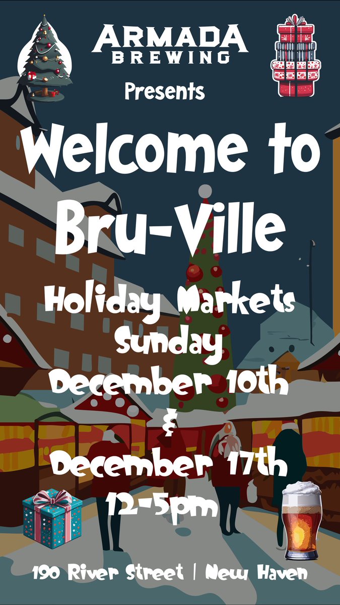 ARMADABREWING's tweet photo. This weekend we have 2 Amazing holiday events going on in the Queen’s Lounge. Tonights Cabaret is nearly SOLD OUT so grab the last remaining tickets from @sheffystageco link in their BIO. Tomorrow Sip &amp; Shop Local Vendors in our Welcome to Bru-Ville Indoor Market. https://t.co/qgEnAh7GyC