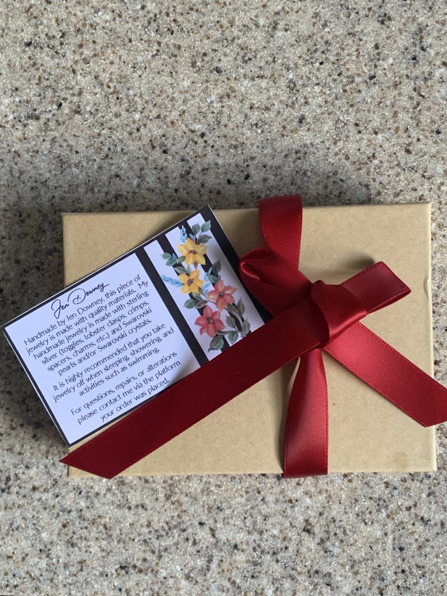 I highly recommend this small business for any of your gift giving shopping throughout the year. @JenDowneyJewelry offers affordable jewelry for any occasion. There's always a message and a bow on each order which makes a lovely presentation or gift. #Specialgifts #Jewelry