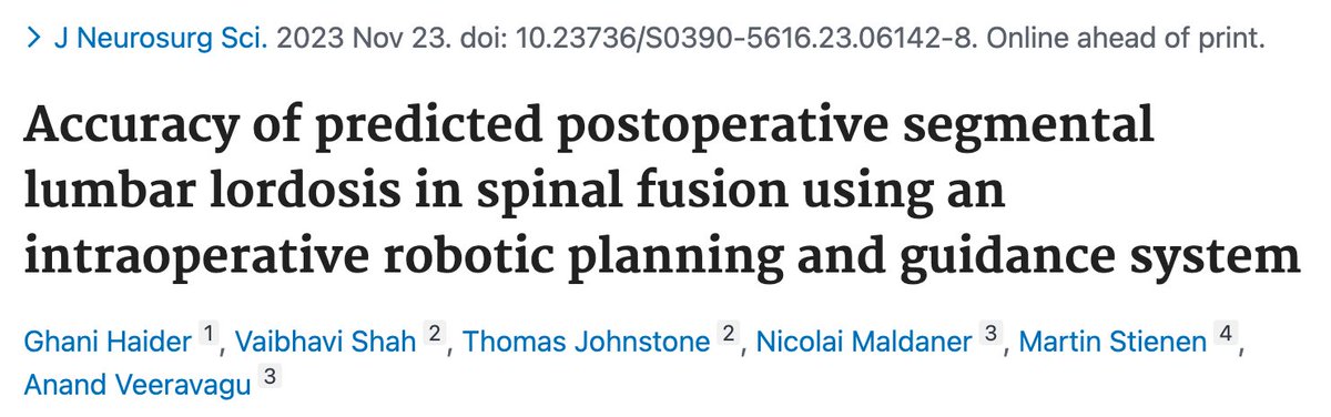 Anand Veeravagu, MD (@anandmed) on Twitter photo Our latest work on the future of spine surgery! #Robotics #Spine #prediction #technology Great job, team! <a href="/GhaniHaiderMD/">Ghani Haider</a> <a href="/vaibhavibshah/">Vaibhavi Shah</a> @Thomas_MichaelJ Nicolai and <a href="/mnstienen/">Martin N. Stienen, MD/FEBNS</a>
Stanford AI/ML Spine Lab <a href="/StanfordNsurg/">Stanford Neurosurgery</a> Our latest work on the future of spine surgery! #Robotics #Spine #prediction #technology Great job, team! <a href="/GhaniHaiderMD/">Ghani Haider</a> <a href="/vaibhavibshah/">Vaibhavi Shah</a> @Thomas_MichaelJ Nicolai and <a href="/mnstienen/">Martin N. Stienen, MD/FEBNS</a>
Stanford AI/ML Spine Lab <a href="/StanfordNsurg/">Stanford Neurosurgery</a>