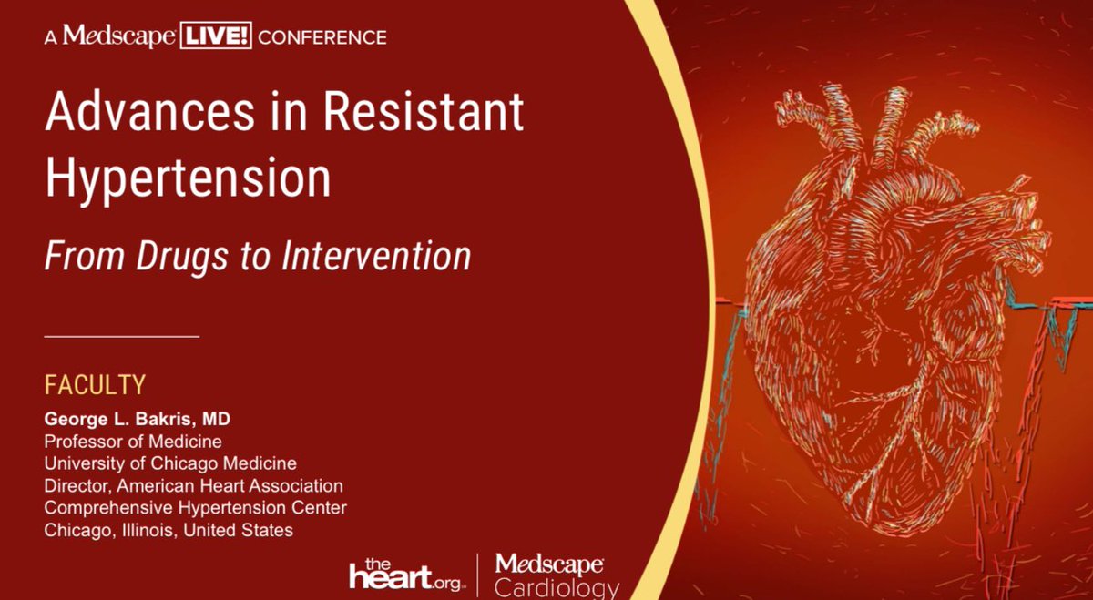 Great talk on new therapies for resistant hypertension by Dr. George Bakris! Here’s what we learned! @MedscapeLIVE @CardioNerds @joyfuldockemi @HanchateShivani #heartofcardio #backtocardio23