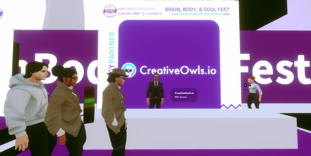 LIVE Metaverse event happening now #BrainBodySoulFest in @Spatial_io