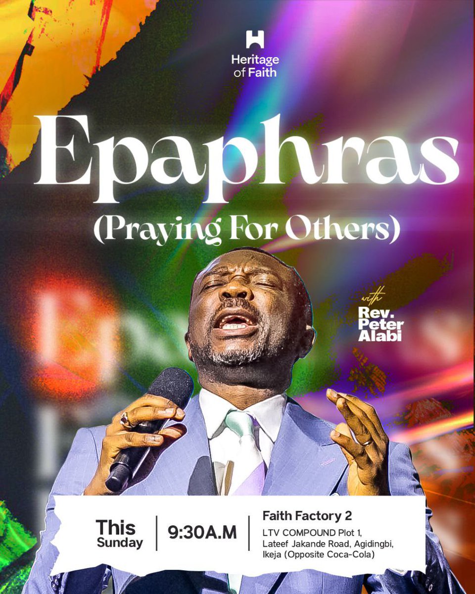 thetemikoya's tweet photo. Epaphras - a man of prayer 
Looking out for others 
An interesting Bible character that every believer should emulate 

This Sunday
Let's learn together 
9:30 an 
Ltv 8 compound https://t.co/0A4l7mO4GS
