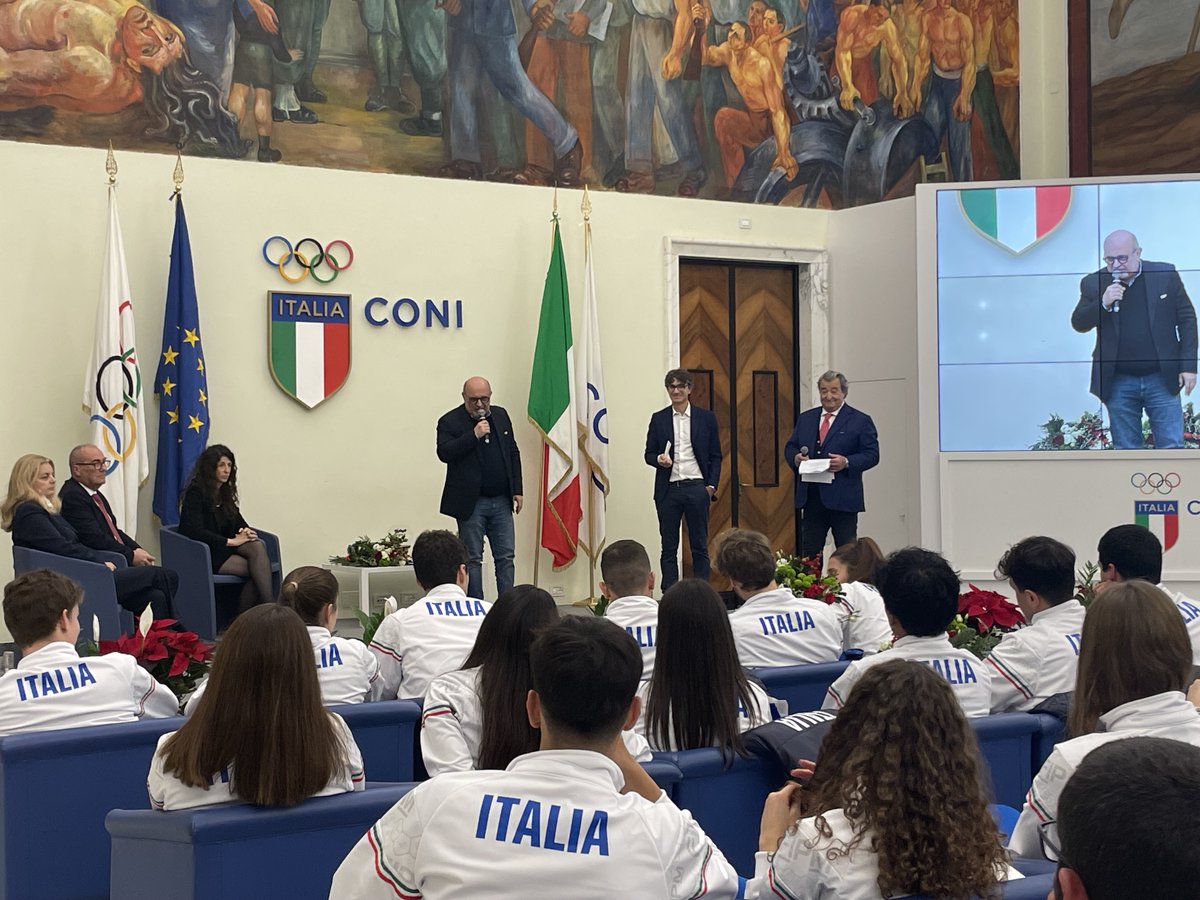 La Fipm festeggia i risultati del 2023 al Salone d'Onore del Coni, <a href="/FabrizioBittner/">Fabrizio Bittner</a> : "Voglio ringraziare prima di tutto voi atleti, noi esistiamo perché ci siete voi. I vostri risultati ci rendono orgogliosi". #pentathlonmoderno