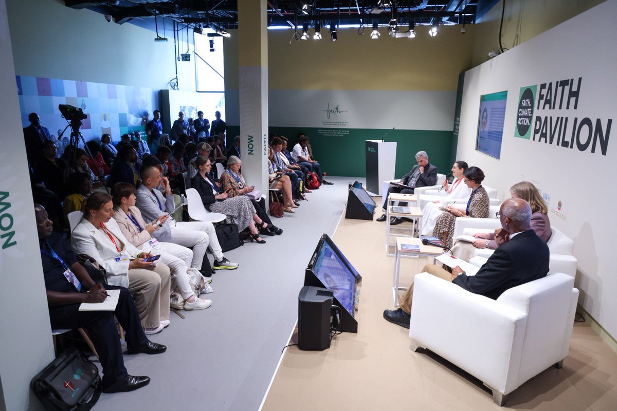 MuslimElders's tweet photo. Day 9 of the Faith Pavilion at COP 28 featured seven sessions with 27 speakers. Discussions focused on enhancing advocacy and action for climate and nature, as well as responsible management to address the climate crisis in food systems.

For more details: https://t.co/0t9YQS3eiU

#Muslim_Council_of_Elders 
 #COP28UAE  
#FaithAtCOP28 
#FaithClimateAction
@COP28_UAE
@uaetolerance
