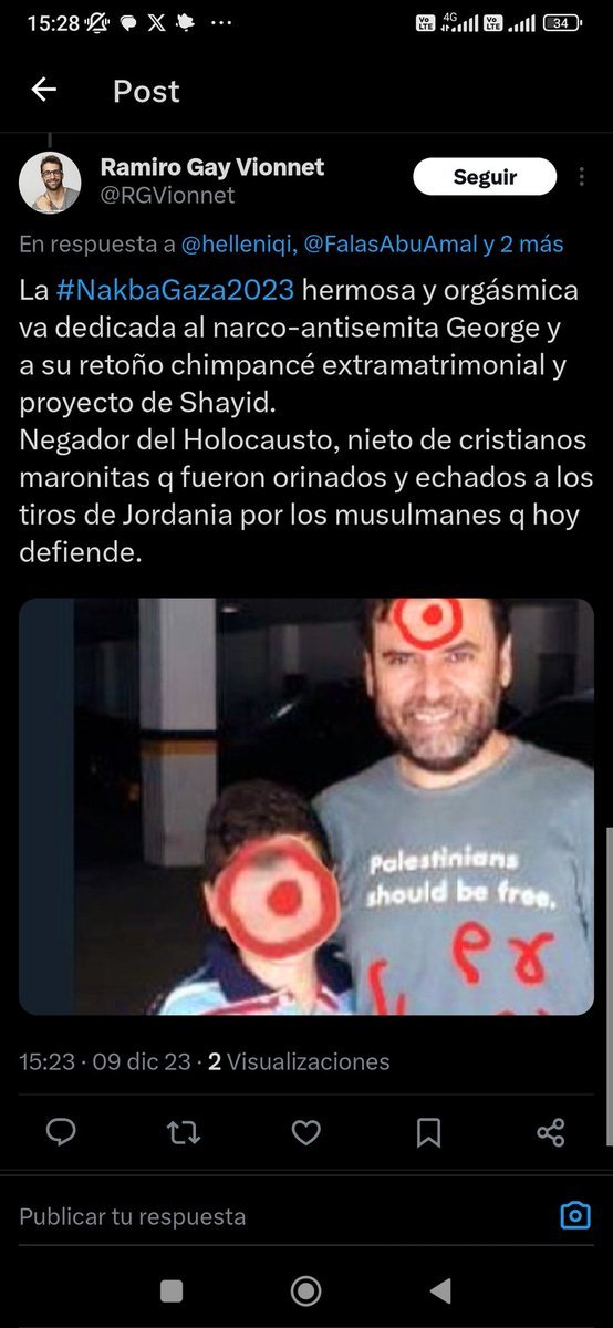simangeo's tweet photo. A esta lacxra sionista que le pone una diana a la cabeza de mi hijo prometo buscarla donde esté.
Responderá por eso. https://t.co/guS36fP42a
