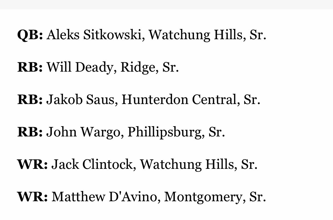 WillDeady's tweet image. Honored to be named First Team All-Area!!!
