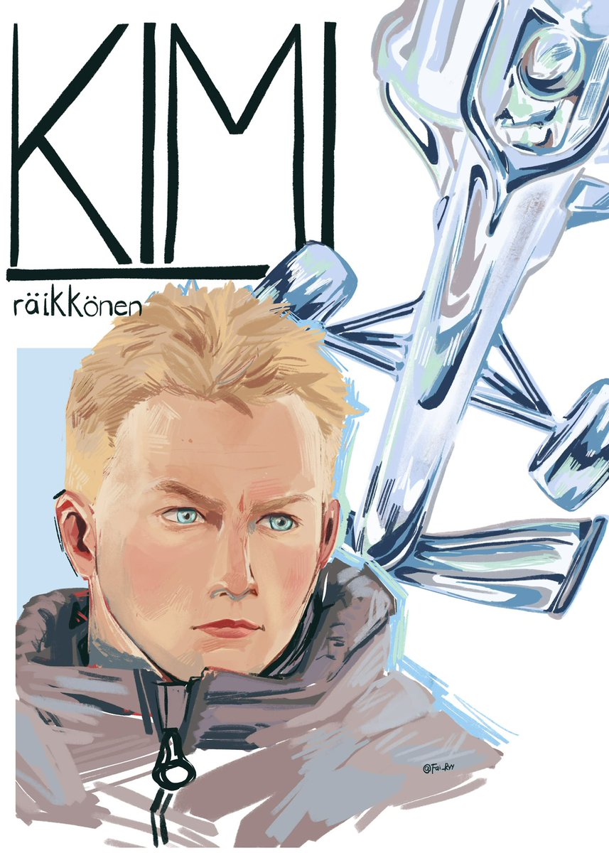 [F1 FANART]

Kimi Räikkönen ❄️ 
It’s giving vintage magazine. 
#KimiRaikkonen #Formula1 #Formula1art #Fanart