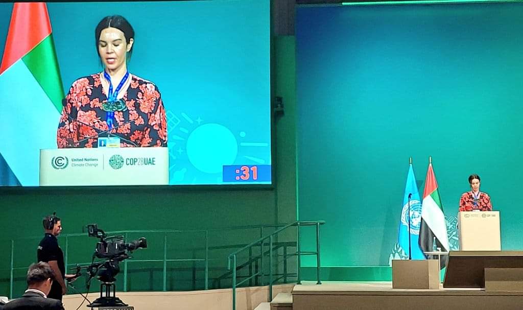 Well done @tamsynkereopa for representing the Faith Based Organisations and delivering their statement at #COP28 today.