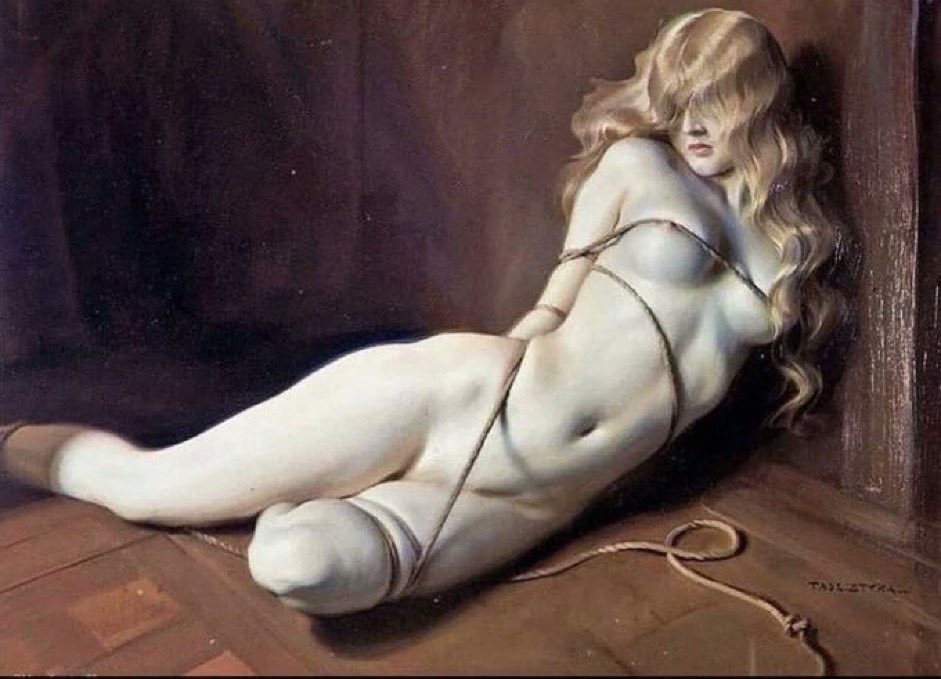 xe0_xeo's tweet photo. Painting by Polish artist Tadeusz Styka titled "Tied Up" https://t.co/MbsCUwvOQX