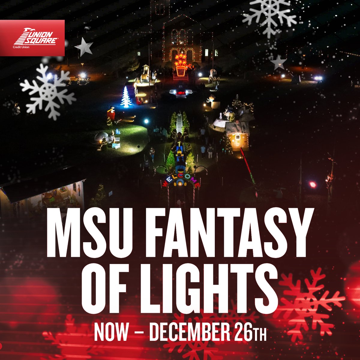 UnionSquareCU's tweet image. Our community is such a wonderful place, and the holidays make it extra special!

If you are in the Wichita Falls area, be sure to visit the MSU Fantasy of Lights (open now through December 26th). 
Visit bit.ly/49YHFvx for event information!