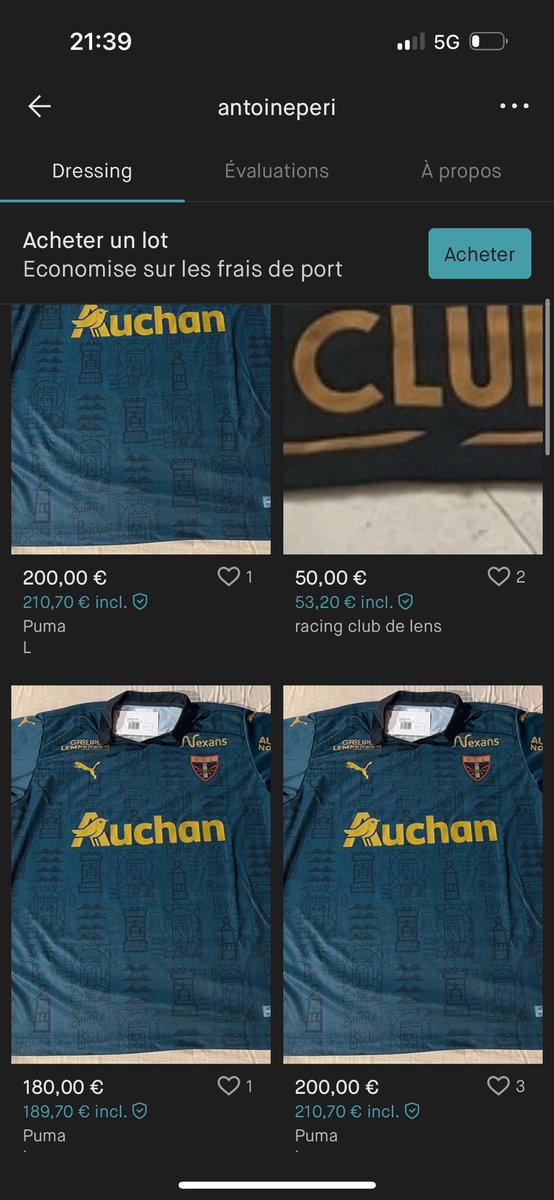 3 maillots à 200€  ?!?! Sérieux <a href="/RCLens/">Racing Club de Lens</a> fais quelque chose bordel !! Des gens comme moi qui veulent le maillot et qui n’arrivent pas à l’avoir ..