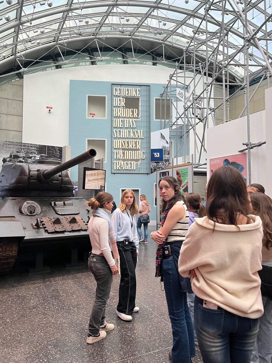 MonGirlsMFL's tweet photo. Day 2 🎄First stop Haus der Geschichte for a fascinating tour through Germany’s modern history @Habsmonmouth https://t.co/HAdR2O0XAg