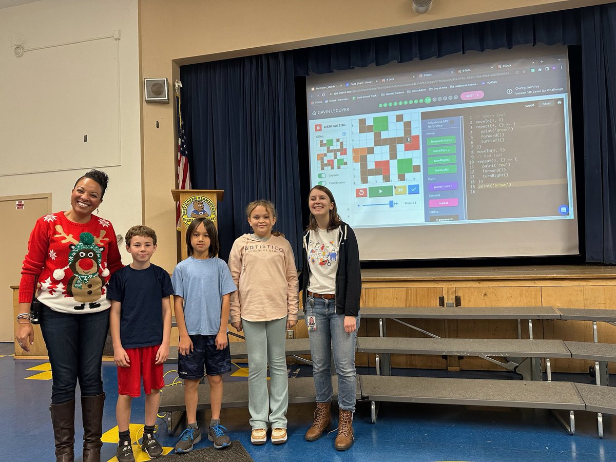 beethovenes's tweet photo. Beethoven 🐾 celebrated Computer 💻 Science Education Week with a guest speaker from @Google , Maddie. Several Beethoven 🐻 Bears also showcased their coding (computer science) skills including programming Java script 👏🏽. Great work Bears 🐻! 

Thank you @9dotscommunity &amp; @Google https://t.co/RXlEb1SIFu
