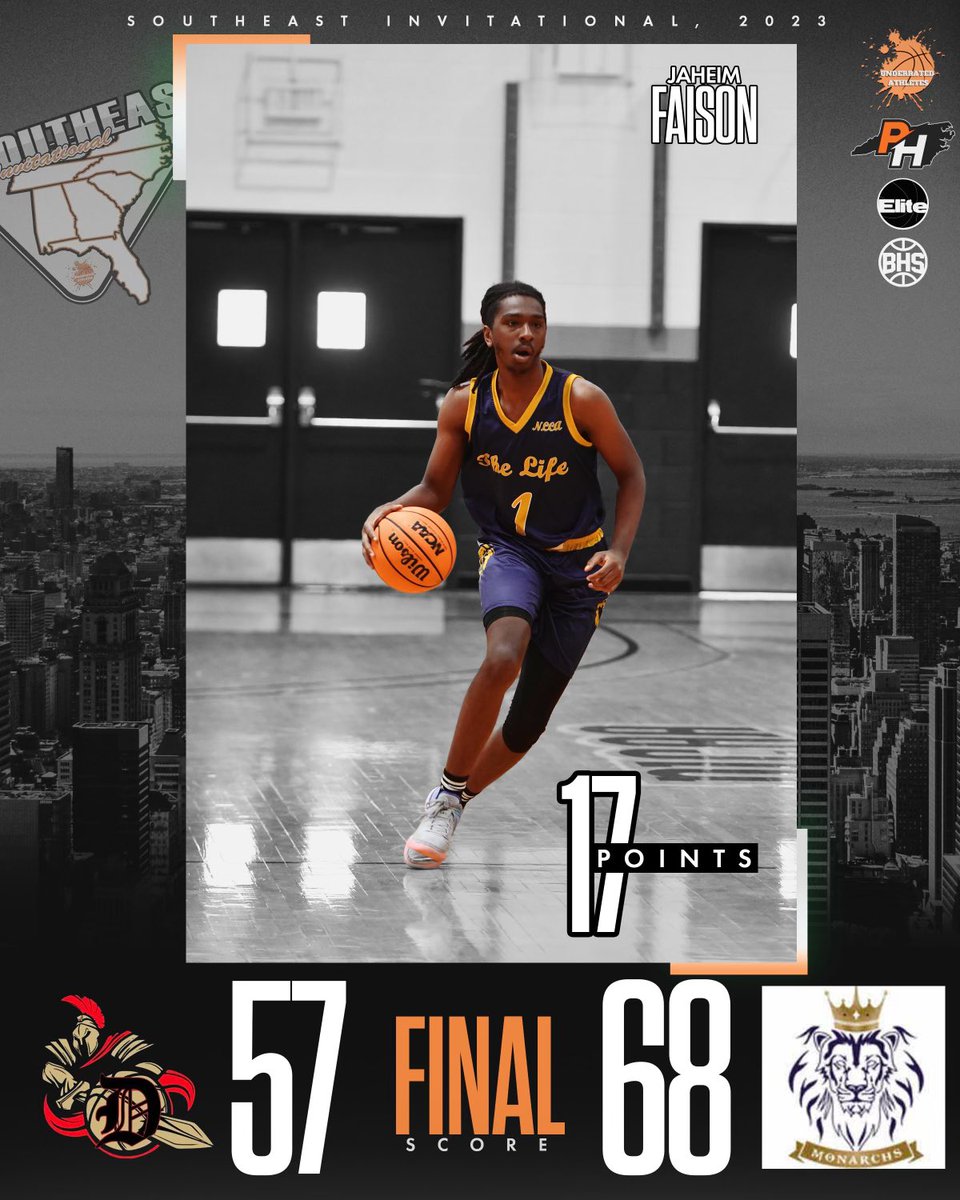 UnderratedAthl_'s tweet photo. Final Score❗️

New Life Christian: 68
Jahiem Faison: 17 points 
Mikhi Nobles: 15 points
Kaleb James: 13 points 

Central Carolina Prep: 57
CJ Miller: 16 points 
Andre Pierre: 13 points

#SoutheastInvitational https://t.co/otum3j28Y4
